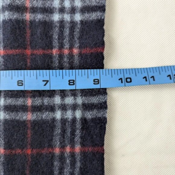 BURBERRY London Classic Nova Check Knit 100% Lambs Wool Fringe Black SCARF - Picture 6 of 6